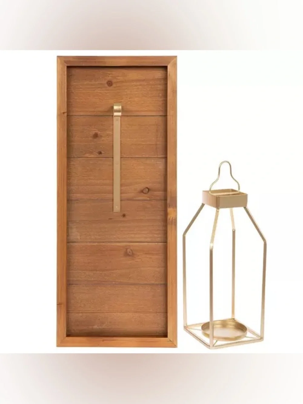 Lantern Shiplap Wood Wall Sconce